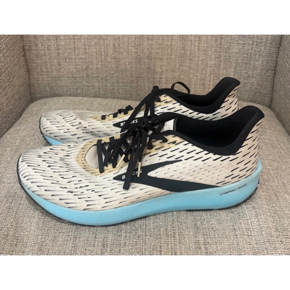 Brooks Hyperion Tempo Mens Running Shoes White Blue 1103391D129 Size 13